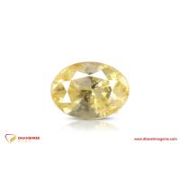 Yellow Sapphire (Pukhraj) - front view