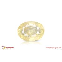 Yellow Sapphire (Pukhraj) - front view