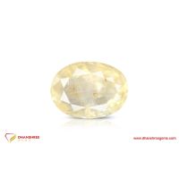 Yellow Sapphire (Pukhraj) - front view