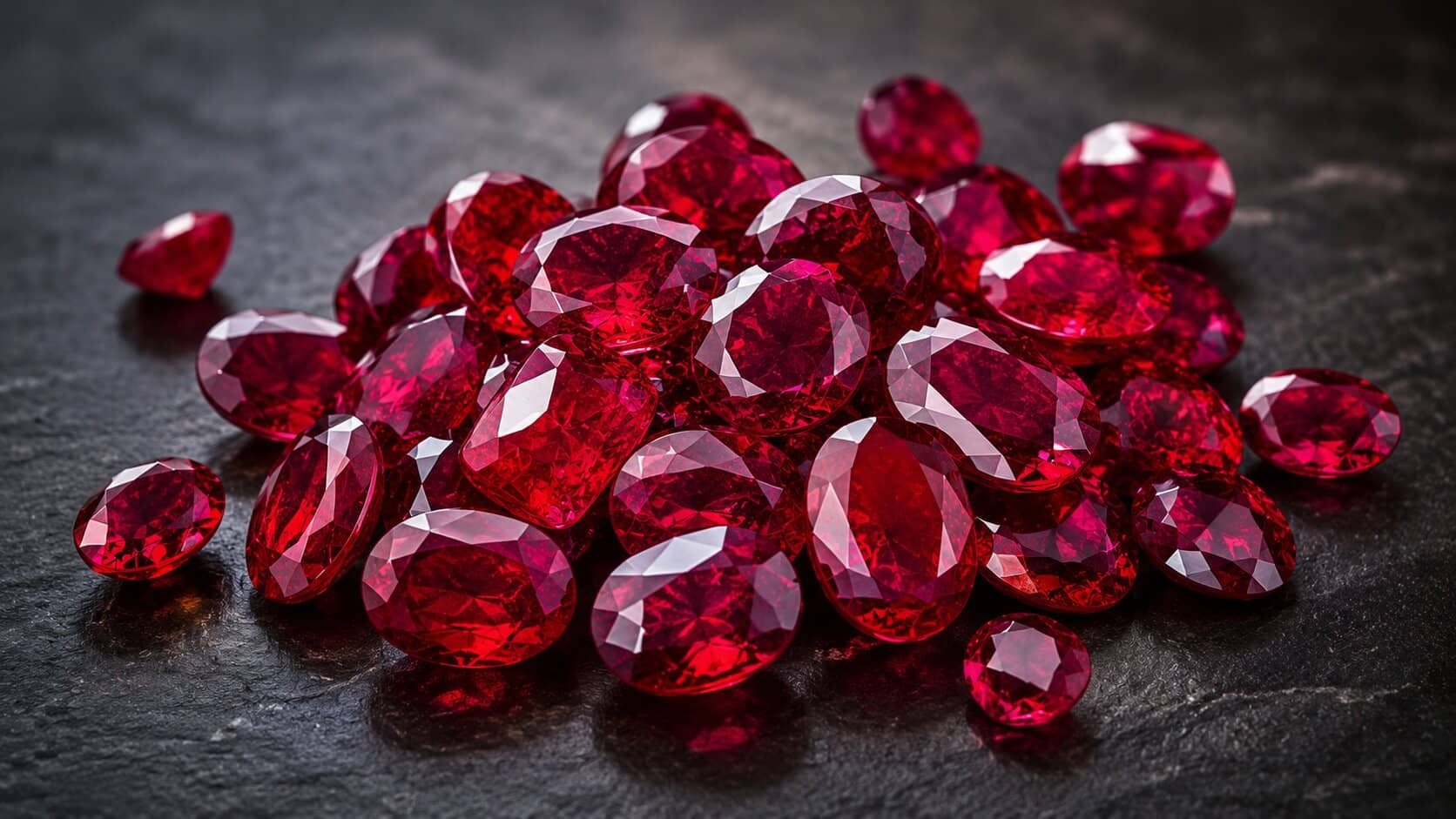 glass filled ruby